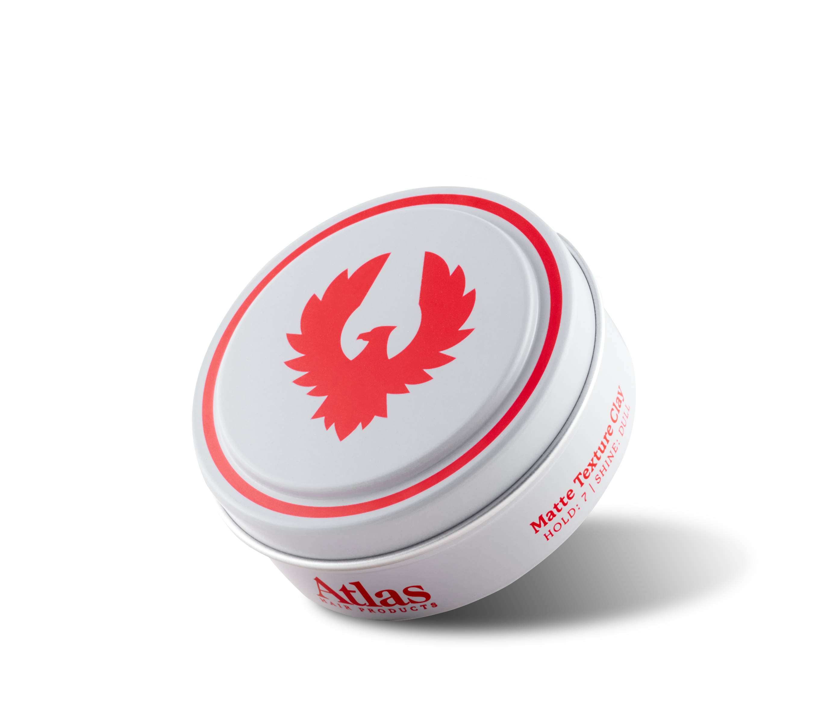 Can of Atlas Matte Texture Clay hair styling product for men.